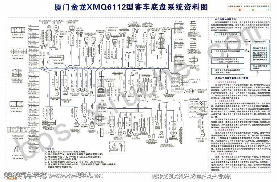 厦门金龙XMQ6112型客车底盘系统资料图